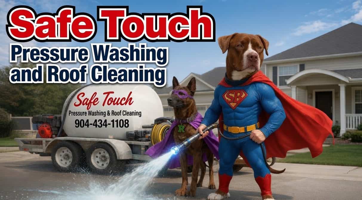 Super Buddy and Ridley the sidekick are washing super heros